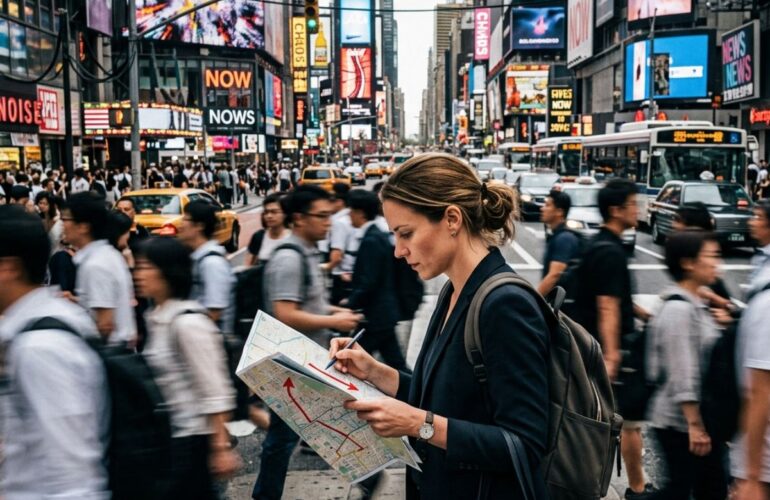 A leader trying to find strategic direction in a busy business world
