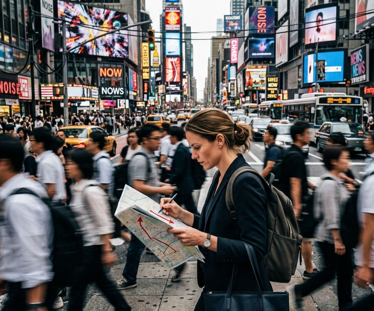 A leader trying to find strategic direction in a busy business world