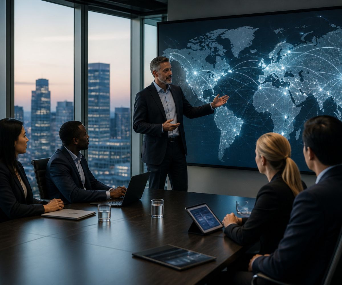 C-suite executives in a strategic meeting
