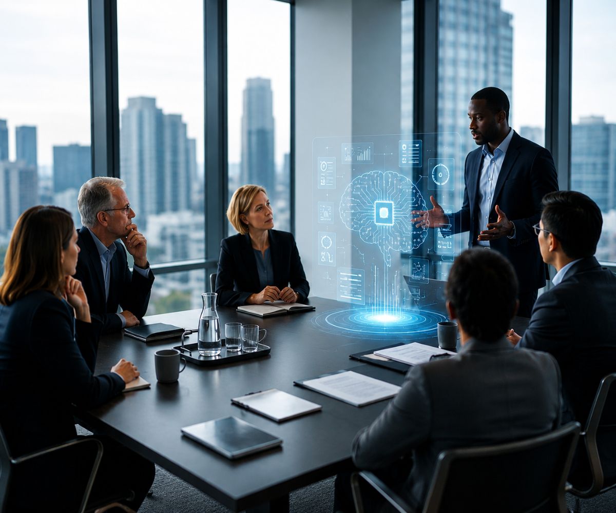 The Board members deliberating on how to govern AI without slowing innovation