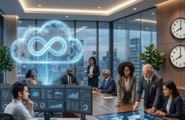 Board members and AI engineer proving AI capacity is strategy