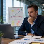 An executive strategizing on closing the AI ROI gap