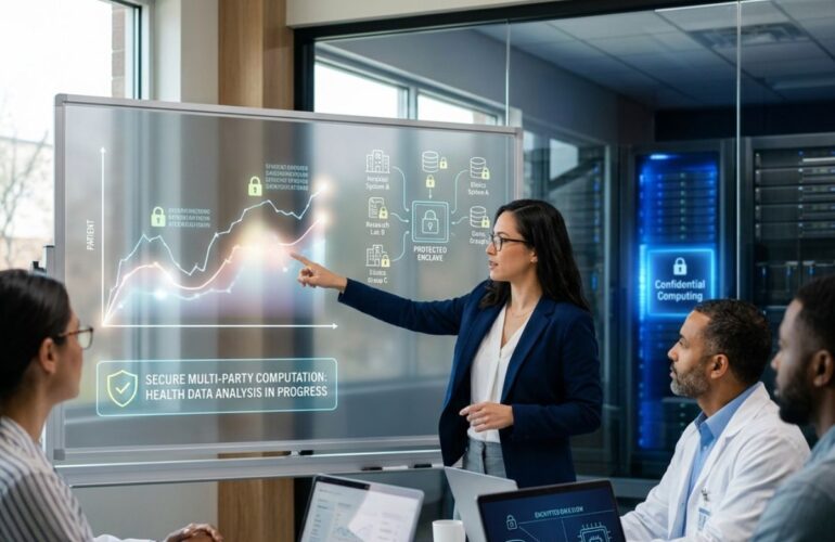 Executives working on confidential computing
