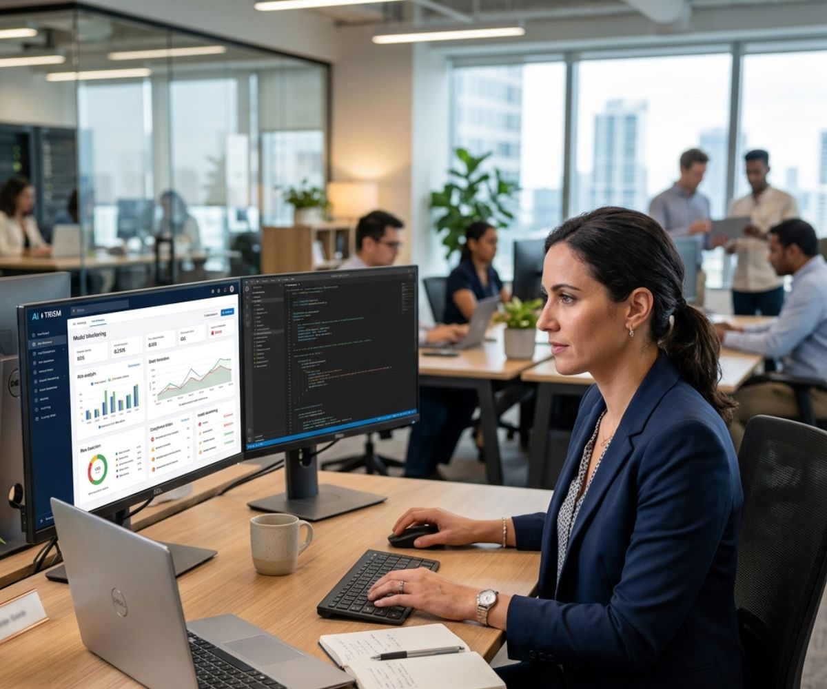 An executive implementing AI TRiSM
