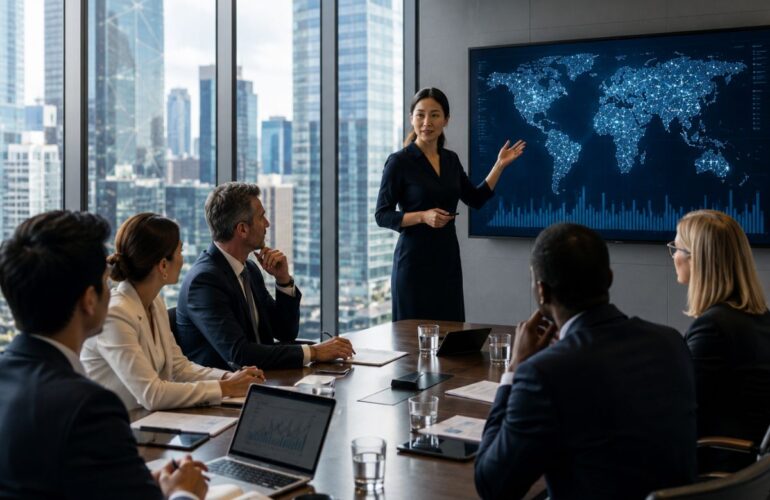 Board members strategizing in one of the organization's boardrooms