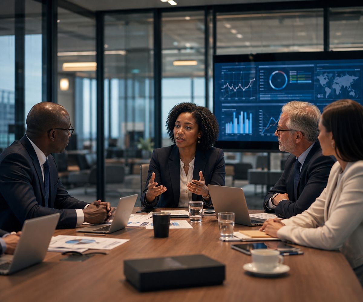 Board members discussing how to govern AI