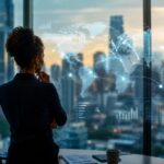 Executive observing how AI is reshaping global competitiveness