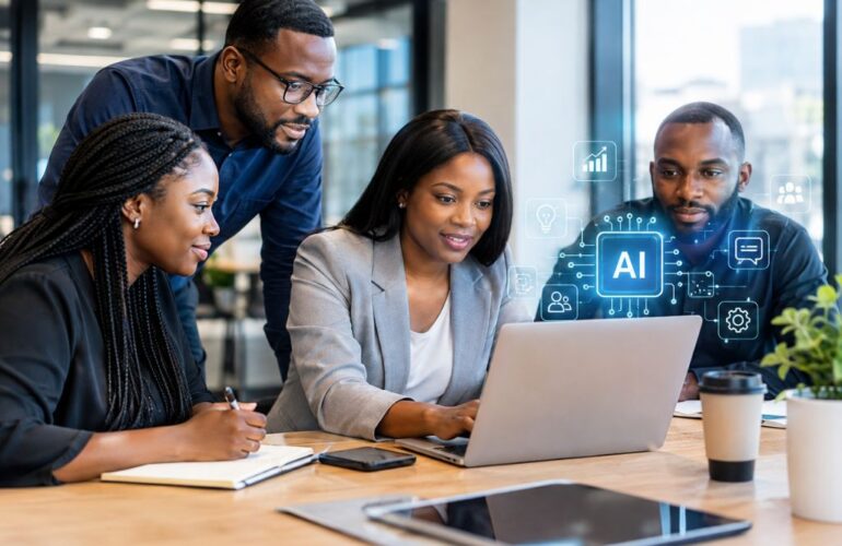 Executives working on Generative AI